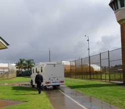 Image of security van driving though Hakea