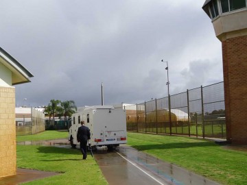 Image of security van driving though Hakea