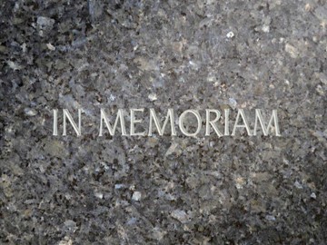Image of engraved headstone 'In Memoriam'