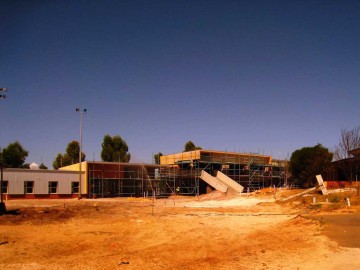 Photo of young women's precinct under construction