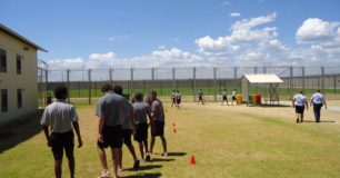 Image of detainees exercising at Hakea Juvenile Facility (March 2013)