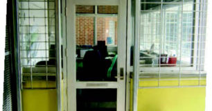 Image of unit office reinforced with security grills