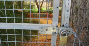 Cultural meeting place behind locked metal gate