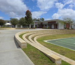 Picture of buildings at Pre-release unit and basketball court