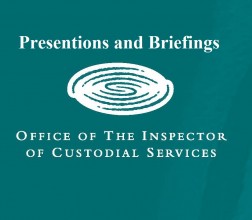 Presentation and Briefings on a green background