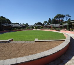 Central paved and grass courtyard at Boronia Pre-release Centre for Women