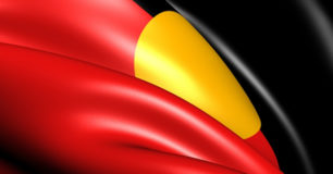 Image of the Aboriginal Flag stylised