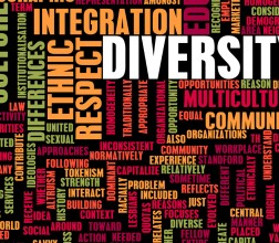 Image of lots of coloured words on a black background