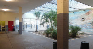 Image of the internal yard of Unit 1 at Greenough Regional Prison