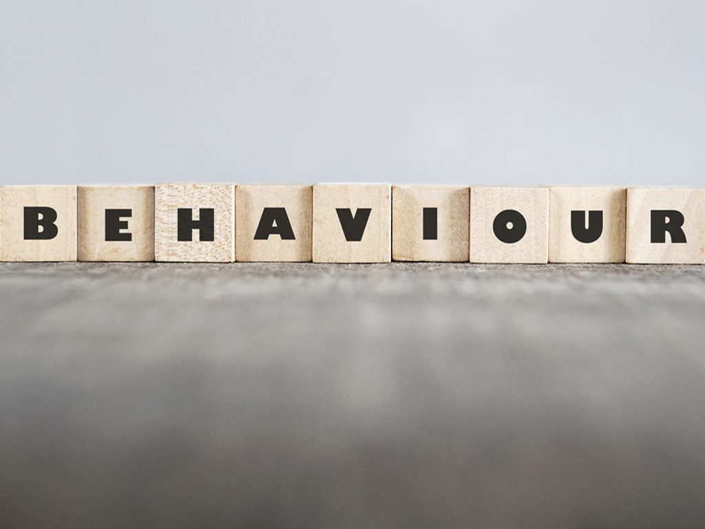 Building blocks spelling out the word Behaviour
