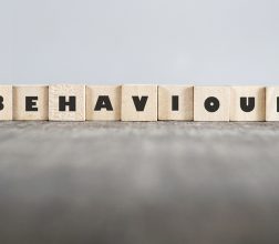 Building blocks spelling out the word Behaviour