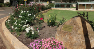 Image of the entrance garden at Karnet Prison Farm