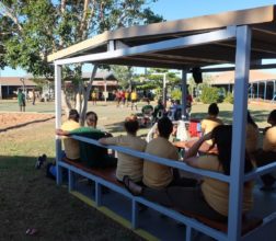 Image of women watching basketball at Roebourne Regional Prison