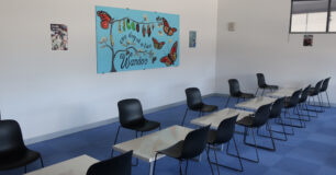 Image of "one day at a time" quote at the visits centre in Wandoo