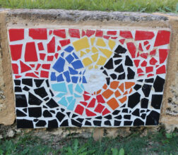 Image of a mosaic mural on a wall at Bandyup Women's Prison