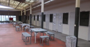Image of part of a Unit 1 yard at Albany Regional Prison