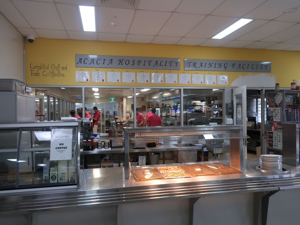 Image of the staff dining/kitchen at Acacia Prison