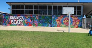 Image of outside Banksia Beats music studio at Banksia Hill Detention Centre