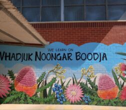 Image of We Learn on Whadjuk Noongar Boodja sign at Banksia Hill Detention Centre