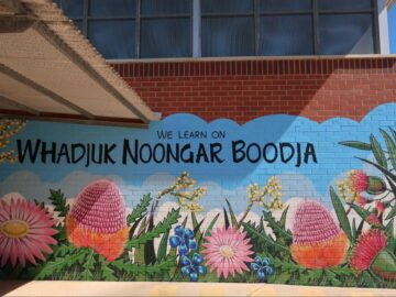 Image of We Learn on Whadjuk Noongar Boodja sign at Banksia Hill Detention Centre