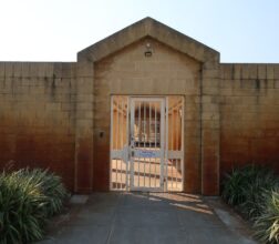 Image of the gate leading to the Administration block at Casuarina Prison
