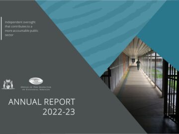 Image of the front cover of the OICS Annual Report 2022-23