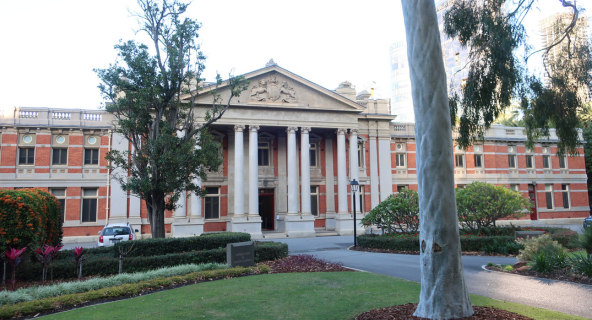 A photo of the Supreme Court building in Perth, Western Australia.