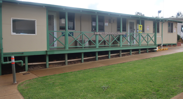 A photo of the education centre at Karnet Prison Farm.