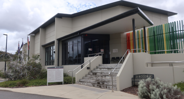 A photo of the front entry of Wandoo Rehabilitation Prison.