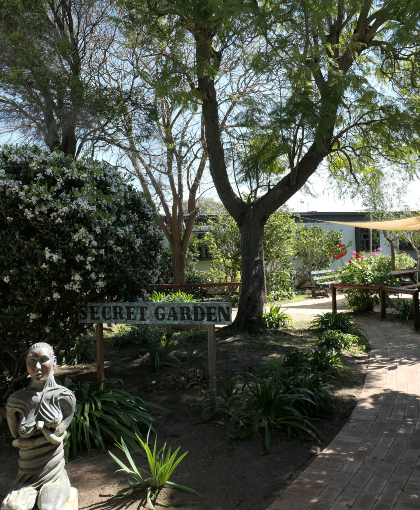 Image of the secret garden near the administration building at Bandyup Women's Prison 