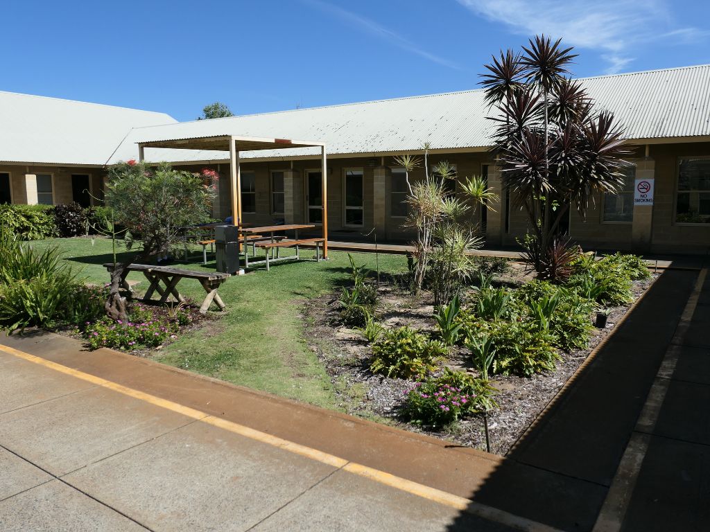 Image of a courtyard at Casuarina Prison