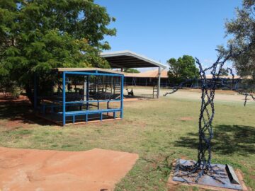 Image of the oval and gym at Roebourne Regional Prison