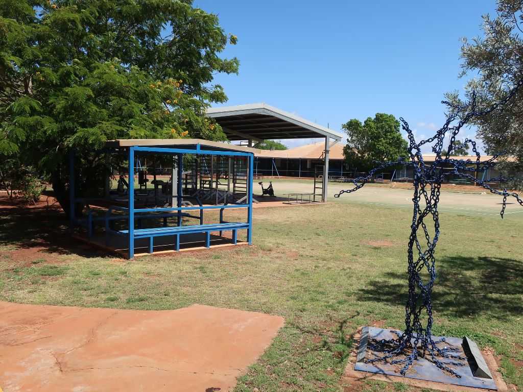 Image of the oval and gym at Roebourne Regional Prison