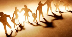 Image of a paper chain family