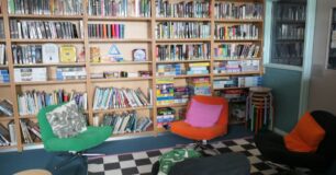 Image of the reading corner in the library at Wandoo Rehabilitation Prison